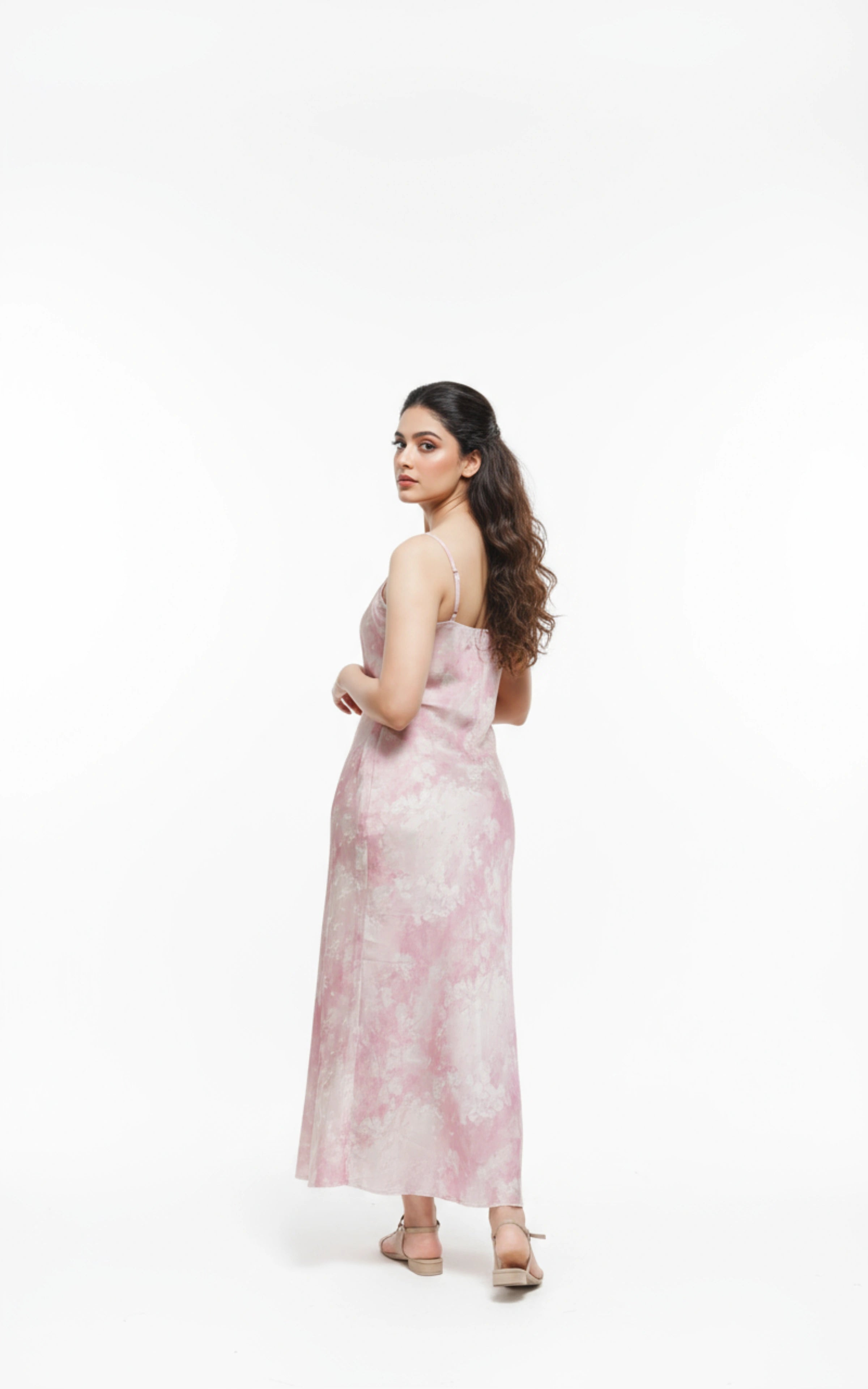 Rosé Mist Satin Dress